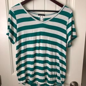 Papermoon Striped Shirt with Unique Back Detail. Size XL.
